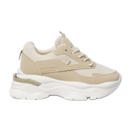 Kvinnors beige sportsneakers