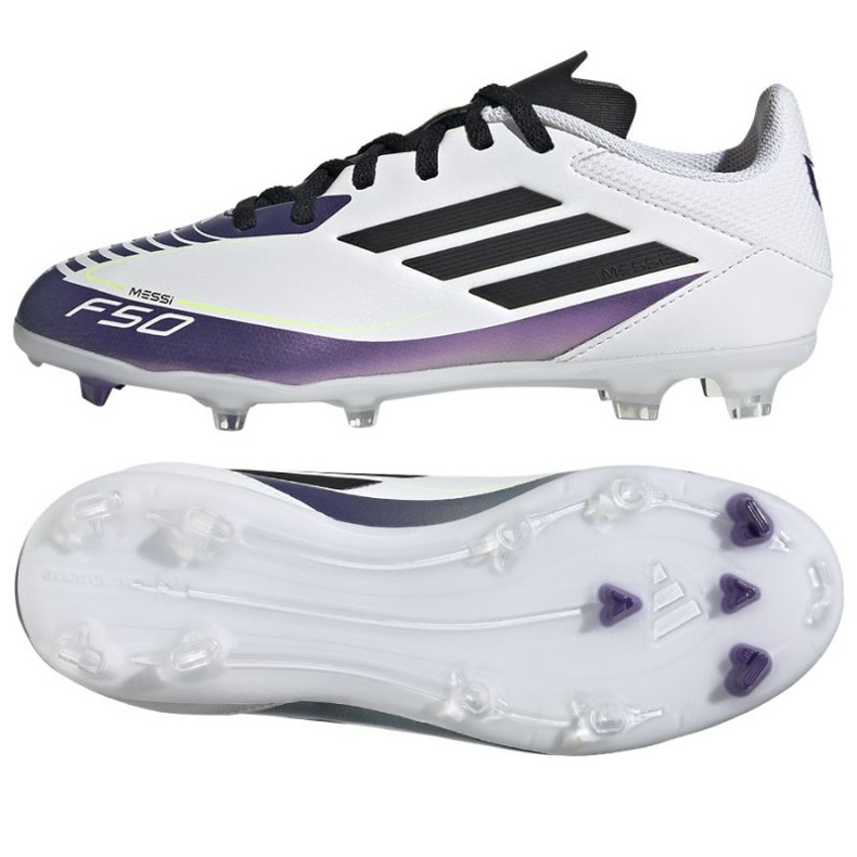 Adidas f50 liga fg/mg ie9089 skor vit