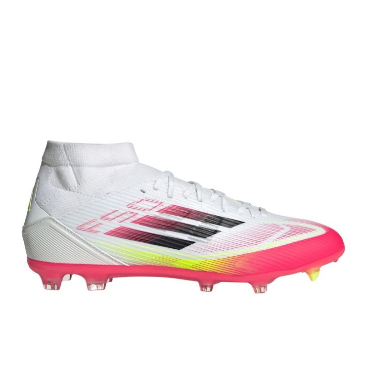 Adidas f50 liga fg/mg mid ji0434 vita och röda fotbollsskor