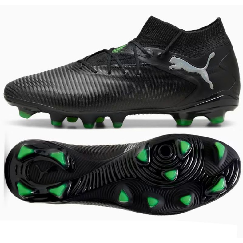 Puma Future 8 Pro FG/AG 108139-02 svarta skor med en strumpa