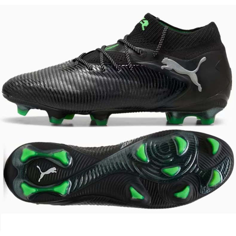 Puma Future 8 Ultimate FG 108138-02 Svarta skor med en strumpa