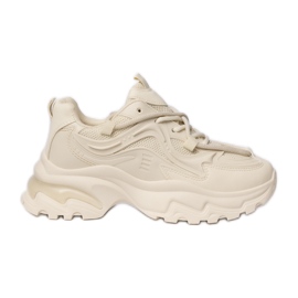 Kvinnors beige sportsneakers