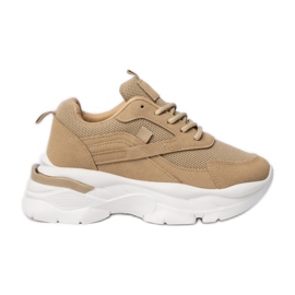 Kvinnors beige-khaki sportsneakers