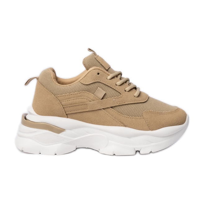 Kvinnors beige-khaki sportsneakers