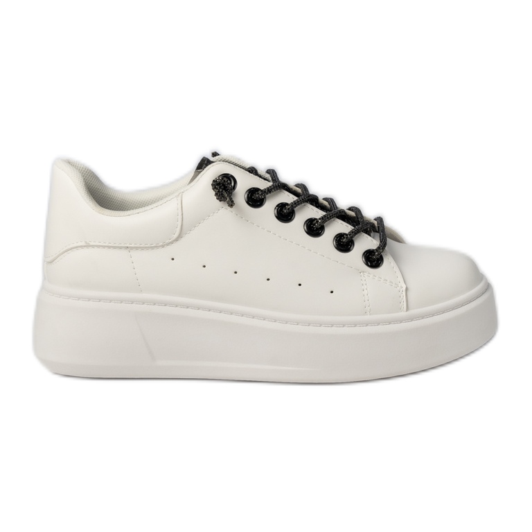 Kvinnors vita och vita sportsneakers