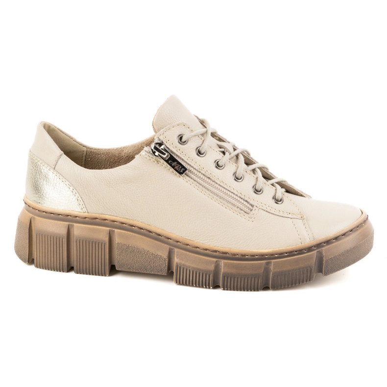 Women's Leather Lace -Up Shoes Olivier 1223 Beige