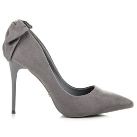 Seastar Höga klackar med rosett grå