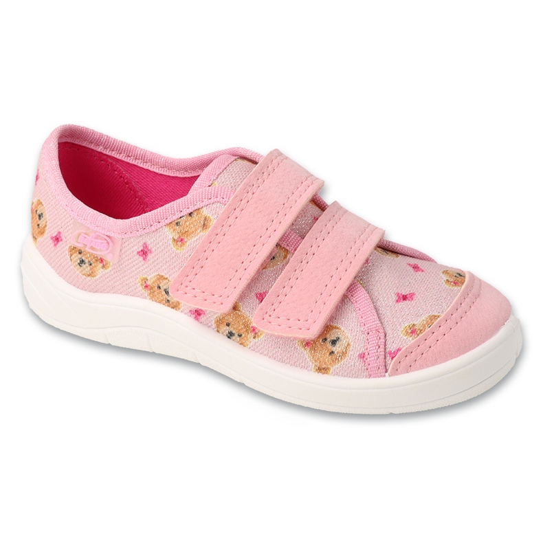 Befado barns sneakers 772x018 rosa i en nallebjörn