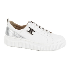 Olivier Kvinnor läderskor sneakers stilar 1230 vita