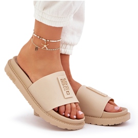 Kvinnors tofflor Big Star LL274A210 Beige