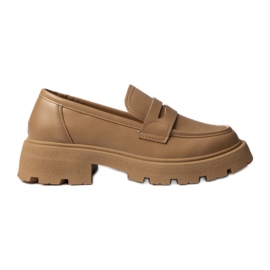 Kvinnor via Giulia Kaki Loafers brun