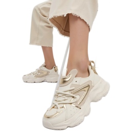 Kvinnors lumor beige sneakers