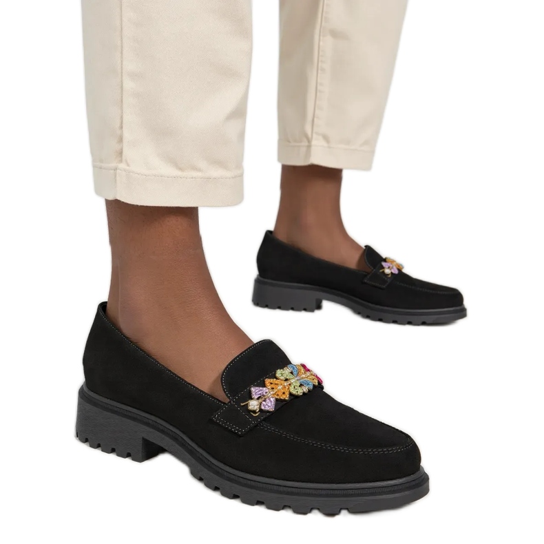 Kvinnor Ornell Black Loafers svart