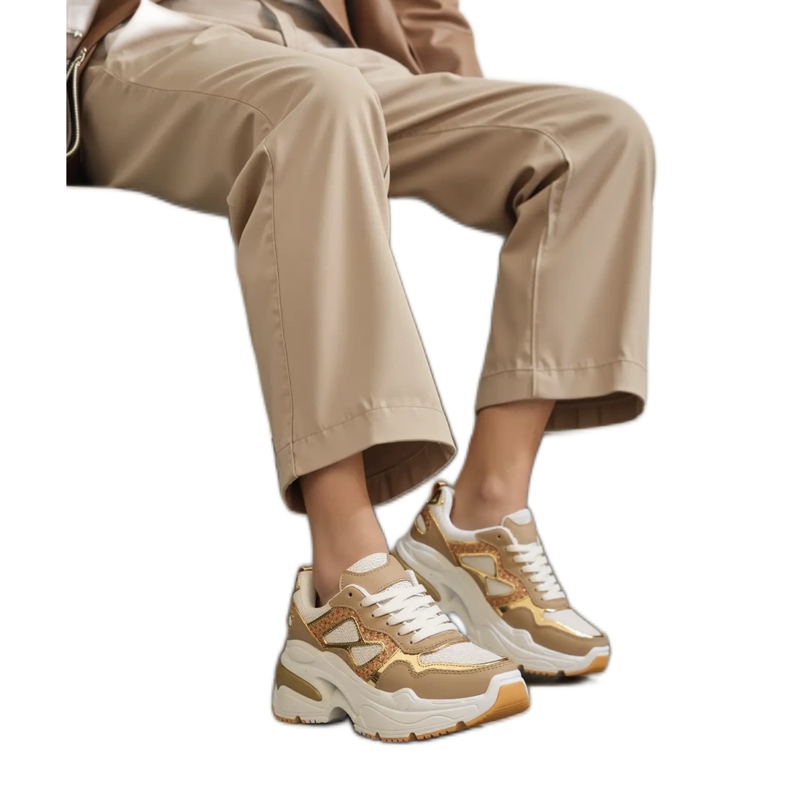Sneakers glam khaki grön