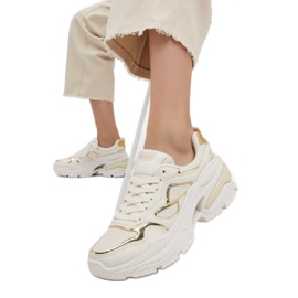 Sneakers glam beige