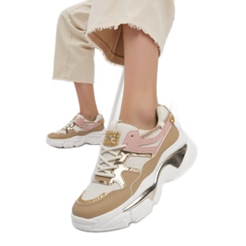 Kvinnans sneakers Luna Beige