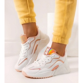 D/GMR Ingram vita holografiska sneakers