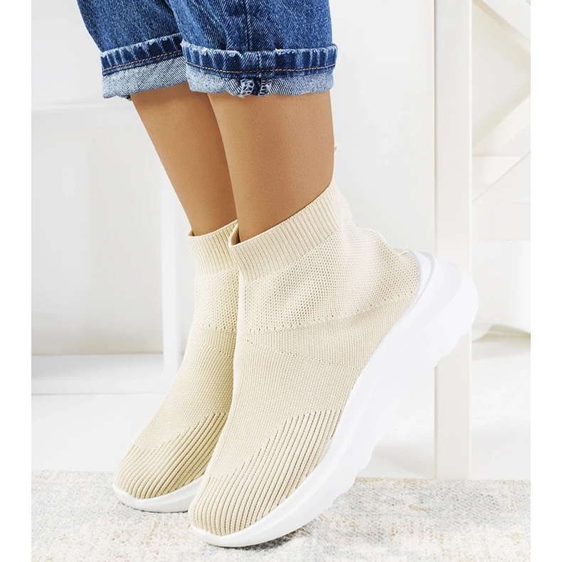 D/GMR Beige high-top sneakers från Jennifer