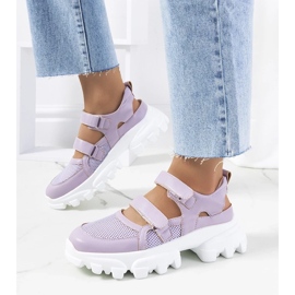 D/GMR Lila sneakers på de massiva sulan djururs violett
