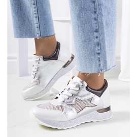 D/GMR Vita metalliska sportskor Lace -up Sneakers OpenWork Torres