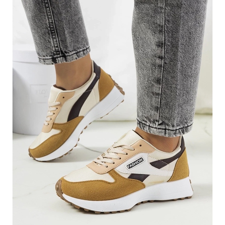 D/GMR Onorato bruna sneakers för kvinnor beige