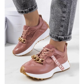 D/GMR Saminas rosa sneakers med kedja