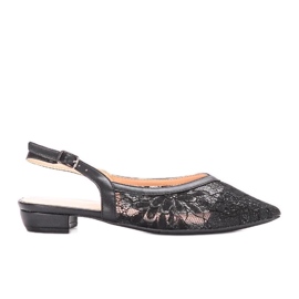 D/GMR Svarta ballerinor i spets från Marlioz