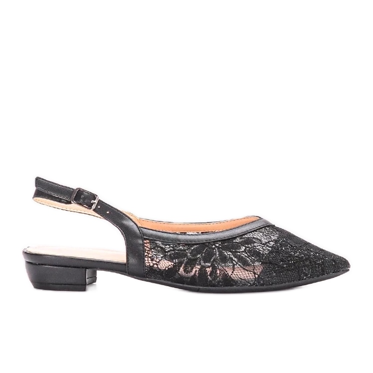 D/GMR Svarta ballerinor i spets från Marlioz