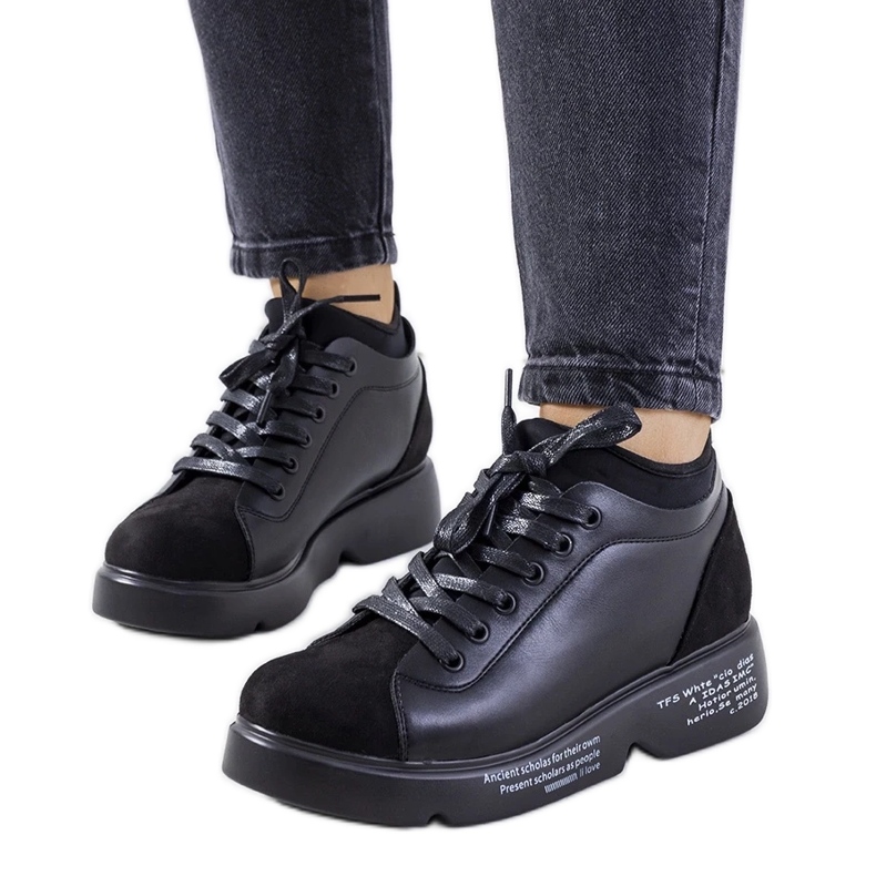 D/GMR Svarta högklackade sneakers från Ambly