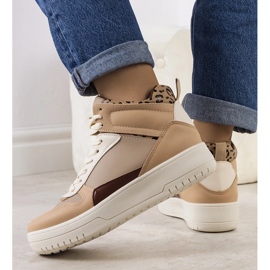 D/GMR Beige Adite ankelsneakers