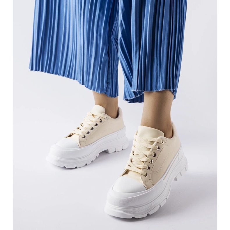 D/GMR Beiga high platform sneakers från Kari beige