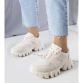 D/GMR Beige sneakers på massiv sula från Inez