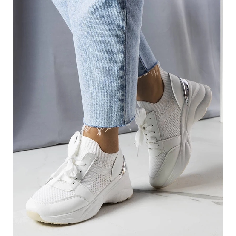 D/GMR Ann white wedge sneakers vit