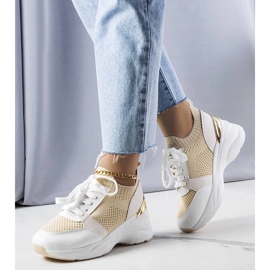 D/GMR Beige wedge sneakers från Ann