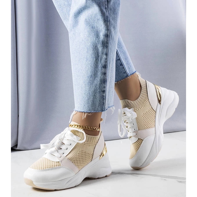 D/GMR Beige wedge sneakers från Ann