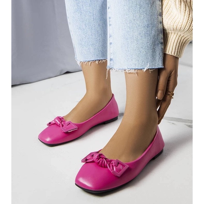 D/GMR Rosa ballerinor med rosett från Tabitha