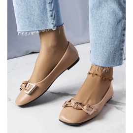 D/GMR Beiga ballerinor med rosett från Tabitha beige