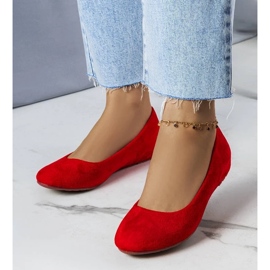 D/GMR Röda ballerinor med låg kil från Sylvia