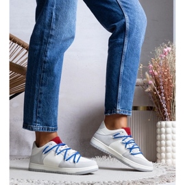 D/GMR Grå sneakers kvinnors sneakers, arcobaleno snören