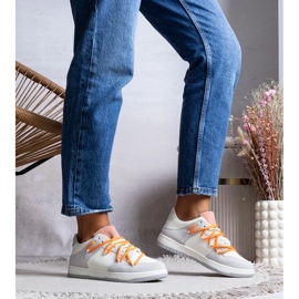 D/GMR Grå sneakers kvinnors spets -up sneakers arcobaleno