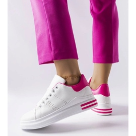 D/GMR Vita sneakers med rosa accent från Davisson