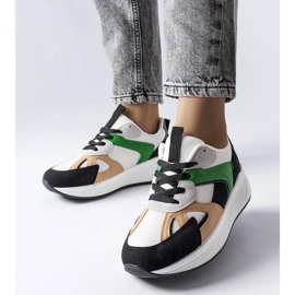 D/GMR Svarta sneakers i blandade material från Riel vit