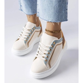 D/GMR Beige sneakers med tjock sula från Soucy