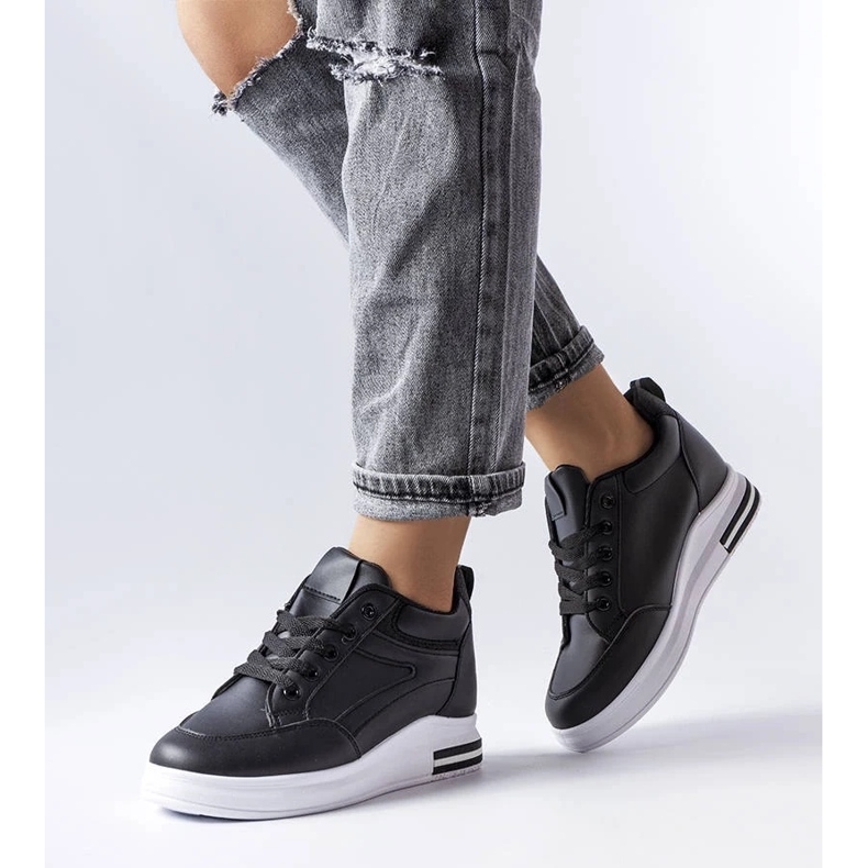 D/GMR Bonevil svarta glitter sneakers