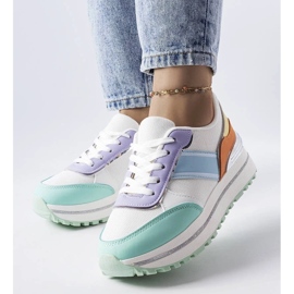 D/GMR Gröna sneakers med glitterinlägg från Lang