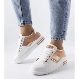 D/GMR Vita sneakers med rosa inlägg från Deans