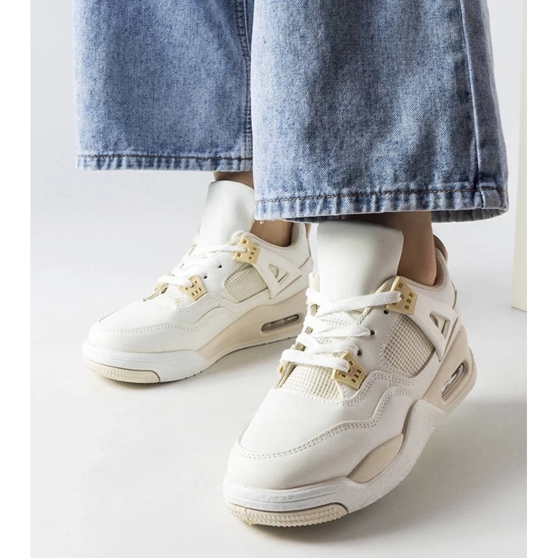 D/GMR Beige sneakers av kombinerade material från Malas