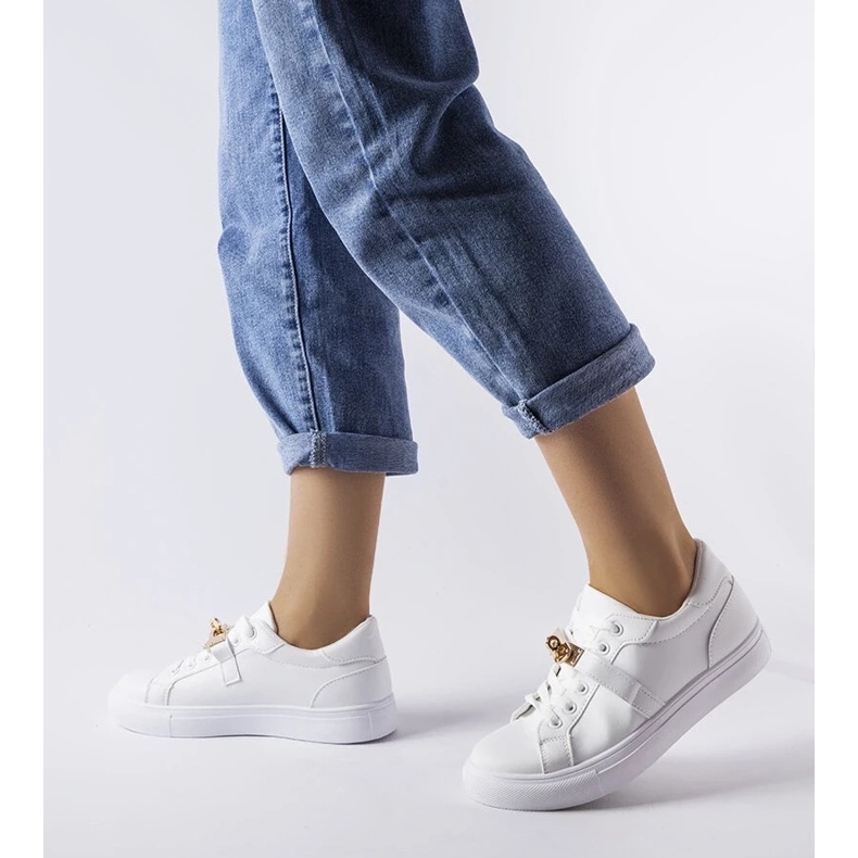 D/GMR Vita sneakers med en gyllene accent Letteria