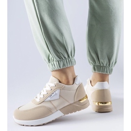 D/GMR Sneakers i beige tyg från Geraldino