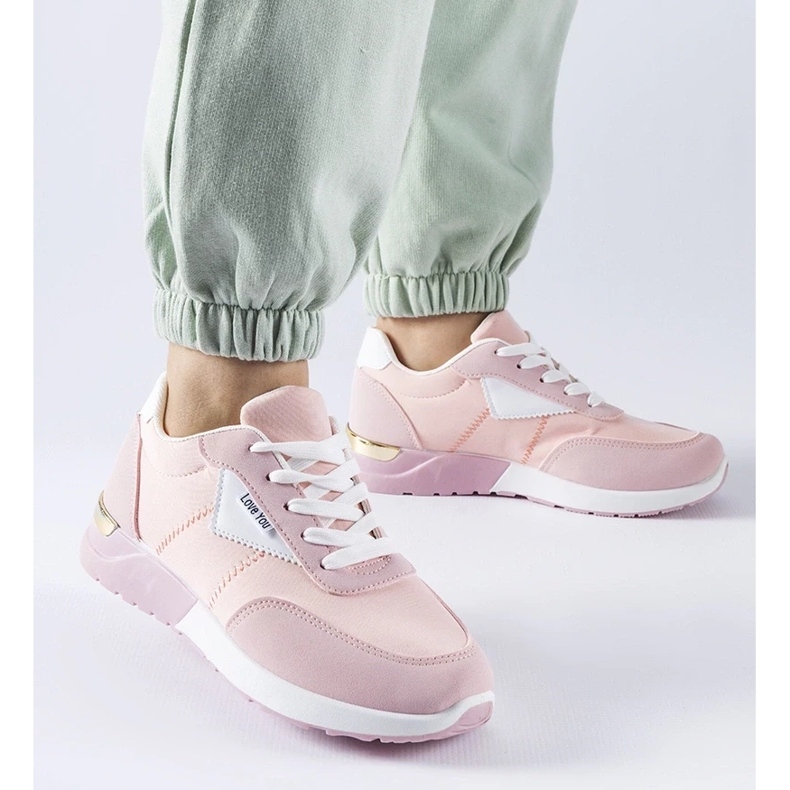 D/GMR Rosa tyg sneakers från Geraldino
